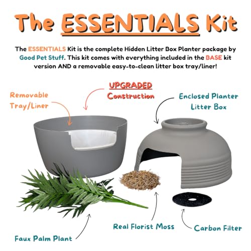 Original Hidden Litter Box Planter (Stone Gray)