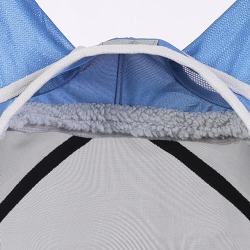 CareMaster Pro Luminous Horse Fly Mask Large Eye Space Standard with Ears UV Protection for Horse Royal Blue S Pony (Royal Blue / Small (Yearling))