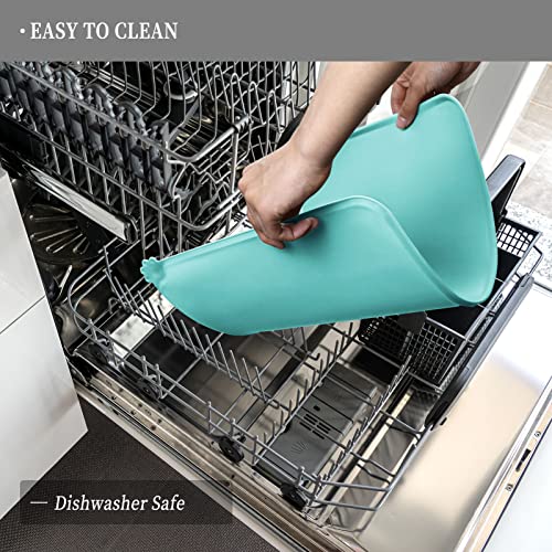 Silicone Pet Feeding Mat (Teal / 28" x 18")