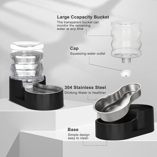 4L Gravity Cat Water Dispenser (4L / Jet Black)