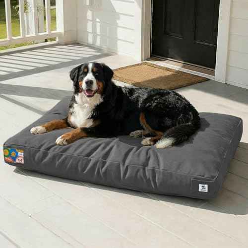 47 Inch Indestructible Dog Bed for Aggressive Chewers (Dark Grey / XX-Large)