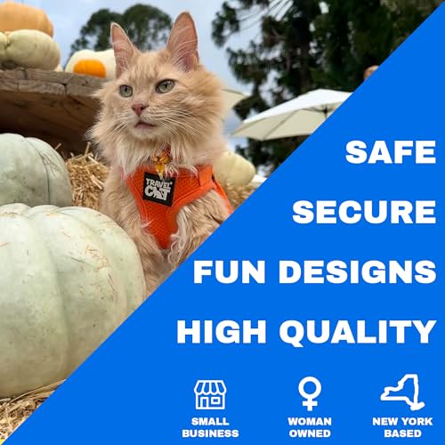 Travel Cat Harness and Leash Set (Large / Orange)