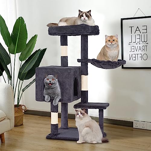 37.8" Cat Tree Tower (Dark Gray)