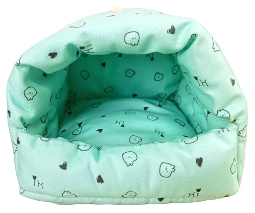 Guinea Pig Warm Cave Bed (L / Heart-Green)