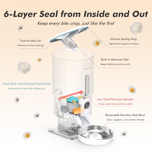 Automatic Cat Feeder with Camera (Pure White)