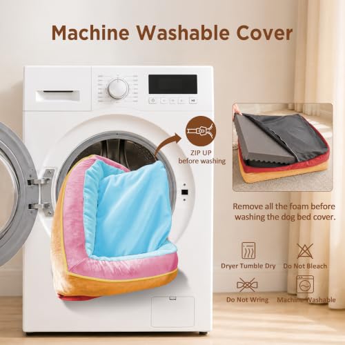 Orthopedic Dog Bed for Extra Large Dogs with Bolster (42.0"L x 30.0"W x 8.5"Th / Miami)