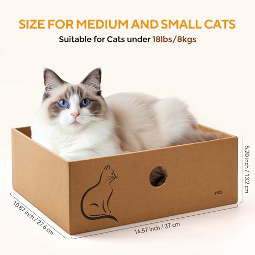 Cat Scratcher Box with 6PCS Cat Scratching Board