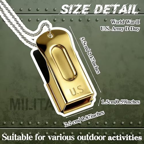 3 Pieces Brass Dog Training Clicker with Chain for Dogs Cats (Gold)