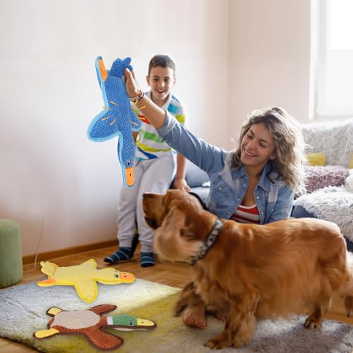 Dog Toys 3 Pack Cute Duck Shapes Puppy Toys No (Multicolor)