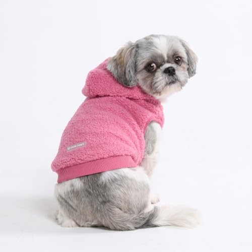 Sherpa Fleece Dog Jacket (Dark Pink / Large)