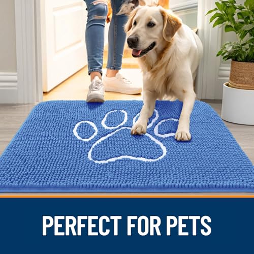 Dog Door Mat for Muddy Paws 36x24 (Cornflower Blue / 36" X 24")