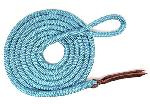 Double Braid Lead Rope with Eye Splice Loop (Ice Blue / 12 ft.)