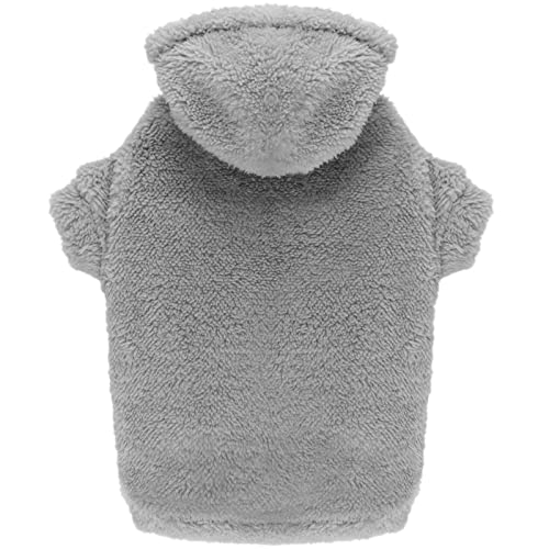 Fuzzy Dog Sweaters for Large Dogs Pet Hoodie Clothes Warm Soft Pet Coats Hooded Sweatshirt Dog Hoodie for Large Dogs (Large / Grey)