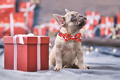 Christmas Dog Collar with Bowtie (Small (Pack of 1) / Red Gingerbread Man)