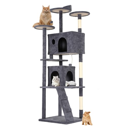 81" Cat Tree Tower (81in / Dark Gray)