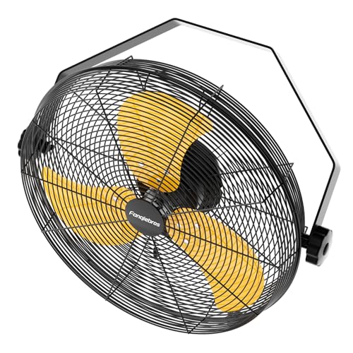 2600 CFM 14 inch Outdoor High Velocity Wall Mounted Fan (Yellow / 14 inches)