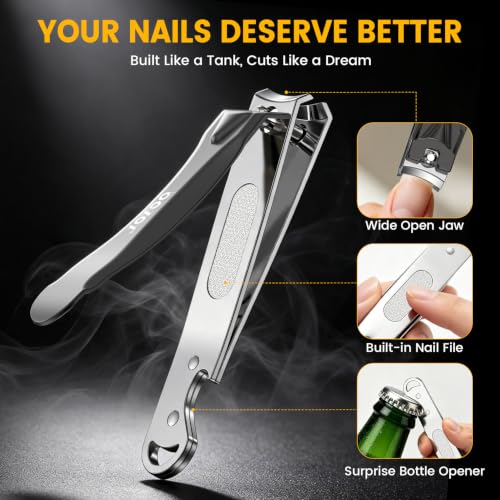 Large Nail Clipper for Men & Women (Black / Big - Set of 1)