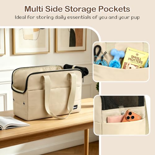 Dog Purse Carrier for Small Dogs (Khaki)
