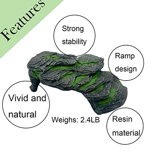 Resin Turtle Basking Platform (10.6 x6.5 x3.7 in / 27 x16. 5 x9. 4 cm.)