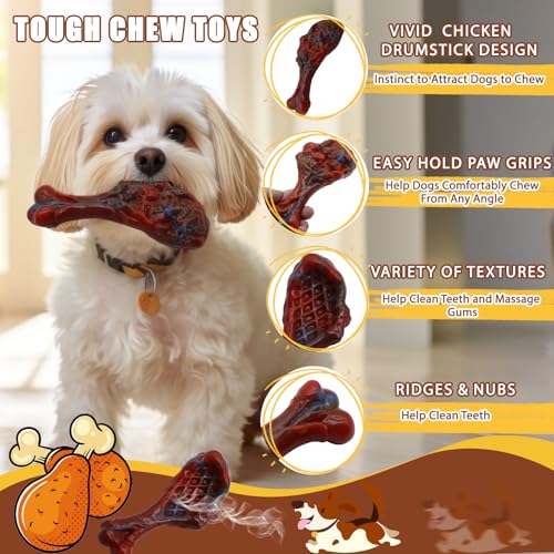 Dog Chew Toys for Aggressive Chewers (Beef Flavor / 1 Pack)