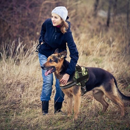 Dog Harness Reflective No (Green Camo / Girth 15" to 18")