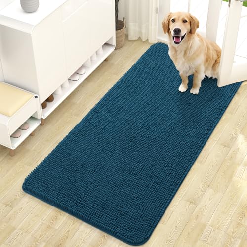 Dog Door Mat for Muddy Paws 47x24 (Atlantic Blue / 47" X 24")