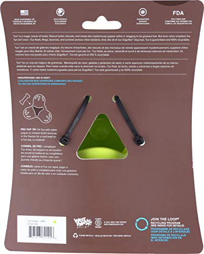 Zogoflex Tux Treat Dispensing Dog Chew Toy (Granny Smith / Large)