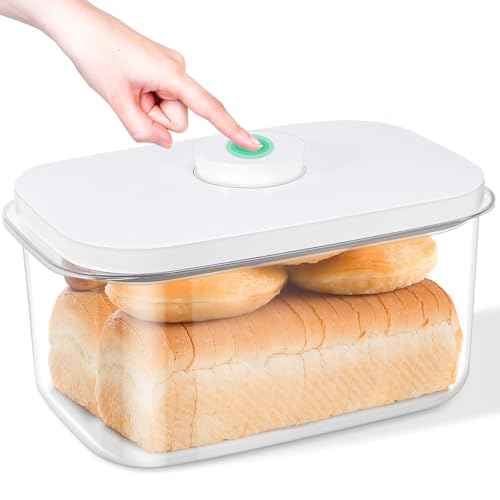 Large Bread Box with Easy (White/Clear / 6.5 Qt-Pop)
