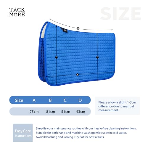 All Purpose Square Quilted Western Saddle Pad (Cobalt Blue)