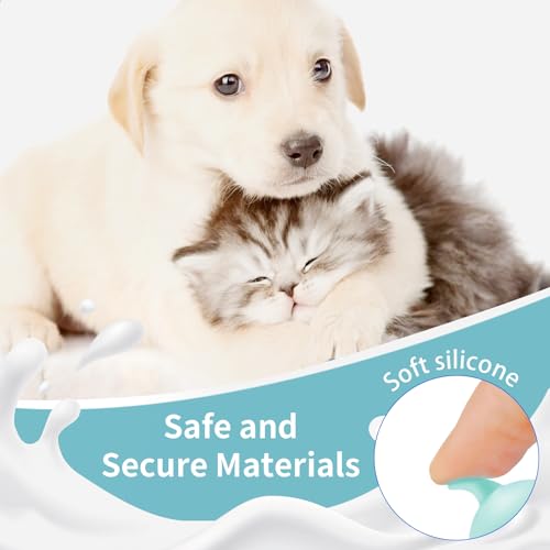 5Pack Kitten Bottle for Nursing Puppy Milk Kitten Bottles Feeding Kit Silicone Nipple for Newborn Pets Kittens