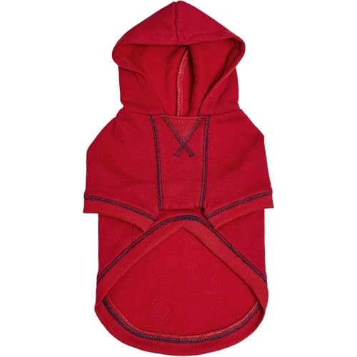 Essentials Hoodie (10 inch (Pack of 1) / Dog Hoodie - Red)