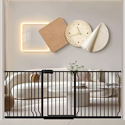 76.3 81.1 Inch Extra Wide Baby Gate for Stairs Doorways No Drill (Gate: 76.3-81.1 Inch)