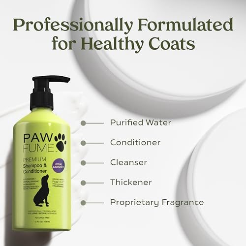PAWFUME Dog Shedding Shampoo and Conditioner (Shampoo & Conditioner Royal Lavander / Pack of 2)