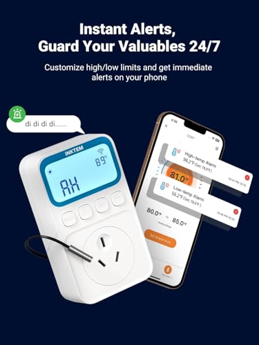WiFi Temperature Controlled Outlet with APP for Heater (Blue)