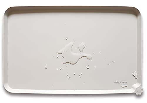 Silicone Pet Food Tray (19"L x 12"W / Cream Brown)