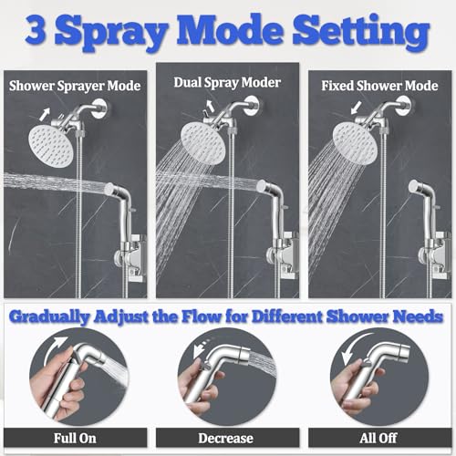 Dog Shower Sprayer Attachment (Shower Diverter with Elbow Outlet Design / Polished Chrome)