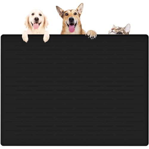 39.4"x29.5" Large Pet Food Mat (Black / 39.4"L x 29.5"W)