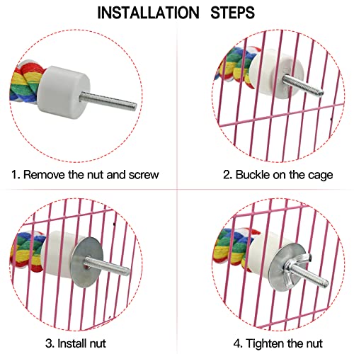 Bird Rope Perches Cage Climbing Accessories