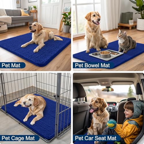 Dog Door Mat for Muddy Paws 24x16 (Royal Blue / 24"X16")