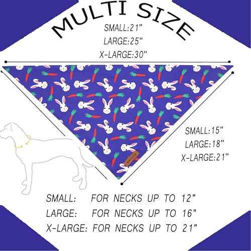 Easter Dog Bandanas 2 Pack (Easter 1 / X-Large)