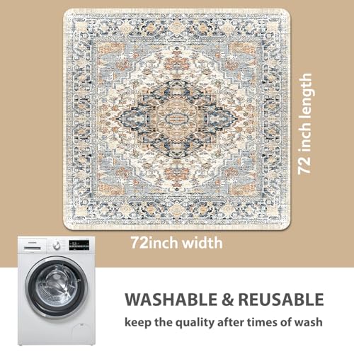 Washable Pee Pads for Dogs (72x72 Inch (Pack of 1) / Beige/Multi)