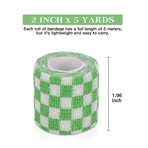 Vet Wrap Self Adhering Bandage Wrap Cohesive Bandage Multi (Mixed-2 12 Rolls)
