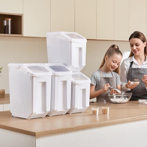 Rice Storage Container (4.5 Gallon*2+3.5Gallon*2)