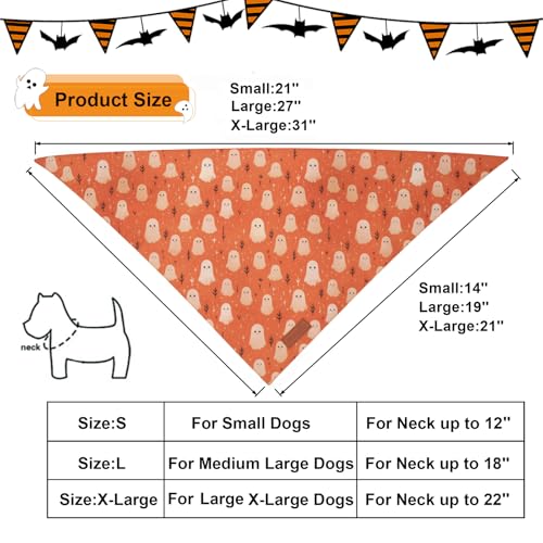 Halloween Dog Bandana (Small / Yellow&Orange)