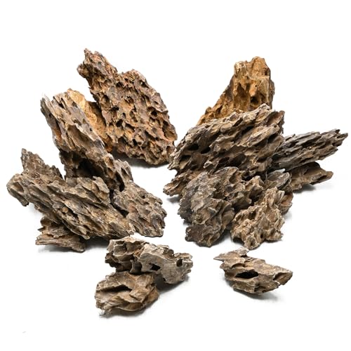 Aquarium Rock Dragon Stones 10lb Natural Rock for Fish Tank (10LB(2-6 inches))
