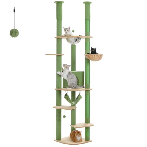 Floor to Ceiling Cat Tree (XXL(93''-101'') / Green)