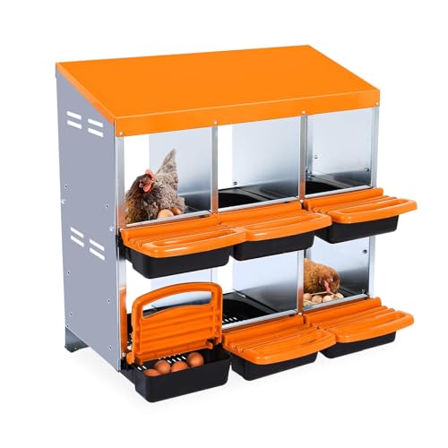 Chicken Nesting Boxes (35.4"L x 17.5"W x 9.1"H / Orange)