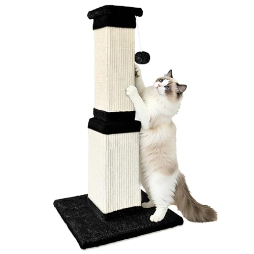 Cat Scratching Post for Indoor Cats (Black and White)