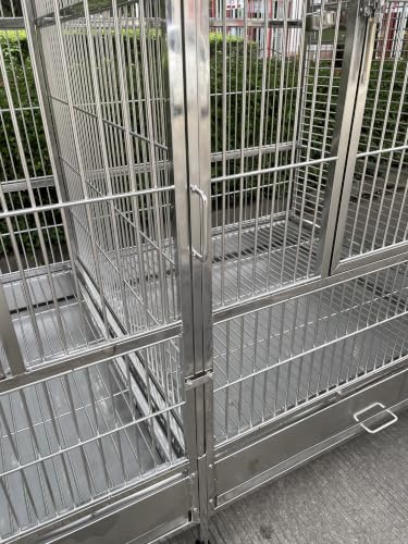 SUS201 Stainless Steel Double Twin Bird Cage for Parrots