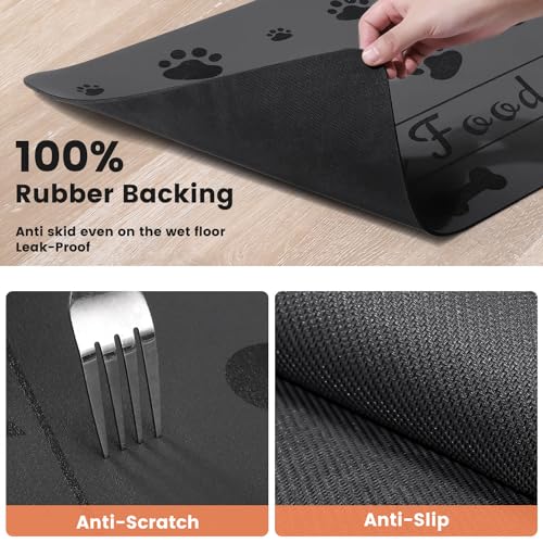 Pet Feeding Mat (Bones / 20"L x 12"W)
